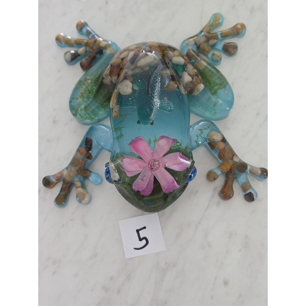 Large Handmade Resin Decorative Frog - Picture 11 of 13